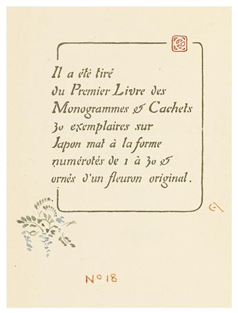 AURIOL, GEORGE. Le Premier Livre des Cachets, Marques et Monogrammes Dessinés.